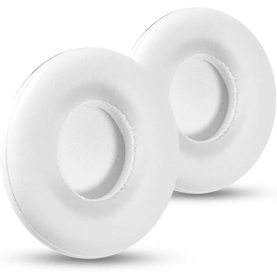 Earpad Cushions Cover Replacement for  Solo 2 Solo 3 Wireless On-Ear Headphone, Protein Leather Memory Foam Ear Cushions Cover (White)