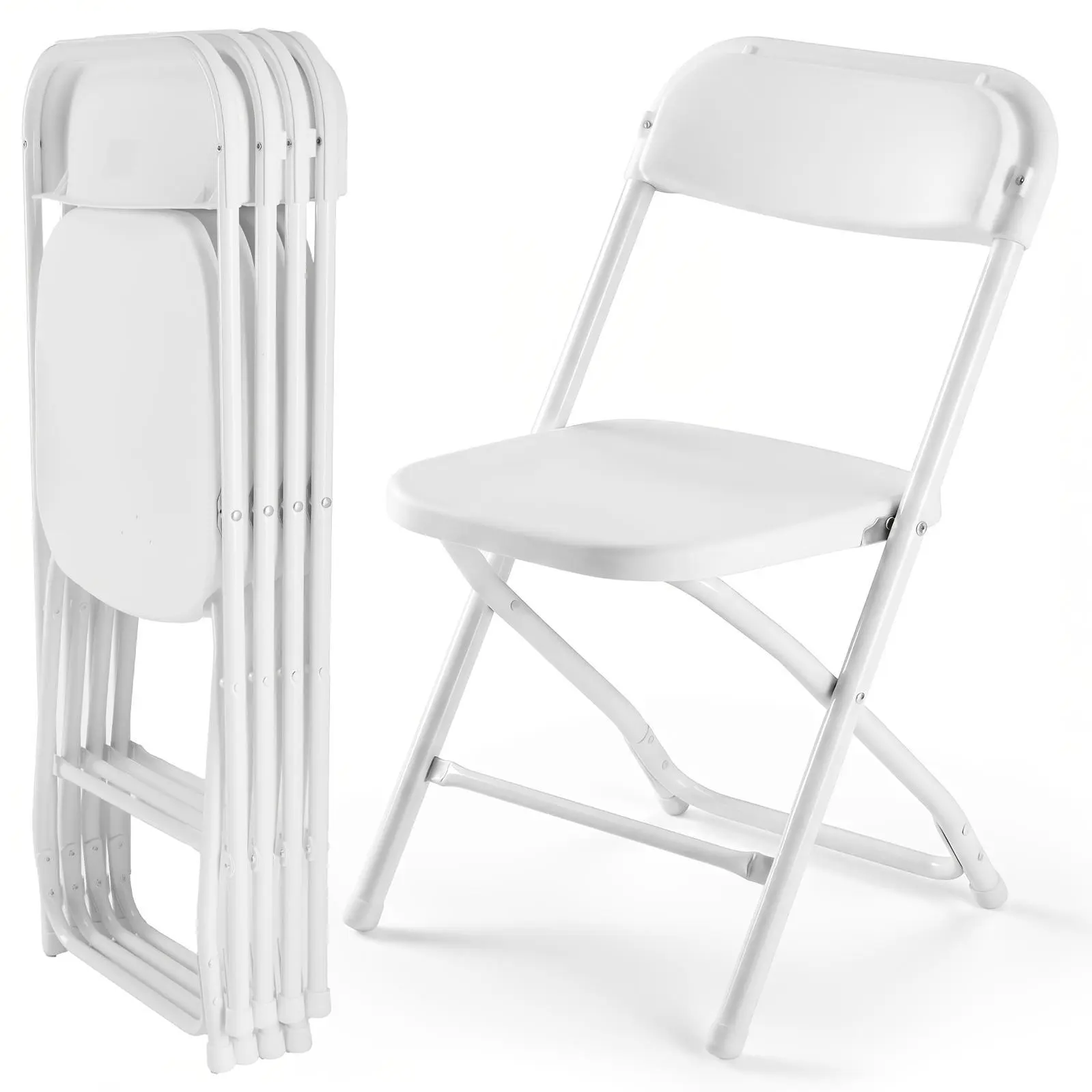 4/6/10pcs Office Plastic Folding Chair, 330LB Heavy Duty Load Capacity, Lightweight Foldable Office Chair for Office Use