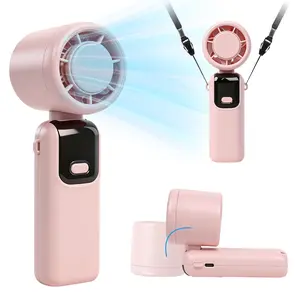 Portable Fan, 5-Speed Turbo Mini Fan, Smart LED Display for Speed and Battery, Quiet Low-Noise Design, Suitable for Outdoor, Travel, Commuting, and Summer Use