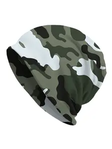 Funny DESGIN PRINT Skullies Beanies Caps Camouflage Pattern Military Inspired Army Style Camo Draw string Thin Hat Autumn Spring Bonnet Hats Men Women's Unisex Ski Cap Camo Drawstring