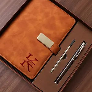 1 set of high-end customized A5 notebook set, PU retro cover with carving pen, office gift, back to school season gift, best gift for Valentine's Day and Thanksgiving