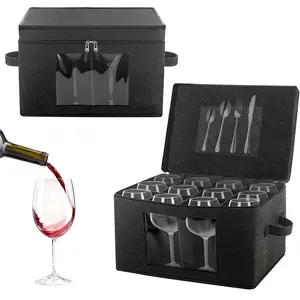 Wine Glass Storage Box, Foldable Wine Glass Storage Box, 12 Goblet Finishing Box
