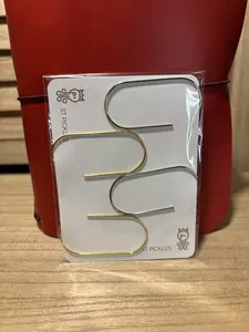 Giant Paper Clips for Charms - 2 gold, 2 silver