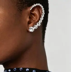 Luxury Rhinestone Ear Climber Earrings for Women, Crystal Ear Cuff Stud, Fashion Cartilage Jewelry, Perfect Gift for Friends & Loved Ones