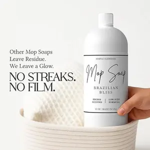 Mop Soap Highly Scented Fragrance, Long Lasting Luxury Floor Cleaner for Hardwood, Tile, Laminate & Stone, Low Suds No Residue Formula, All Mop Types, Made in USA, 32oz Brazilian Bliss Fragrance
