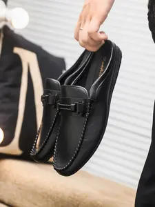 Lazy Person's Dream! Large Size Half-Open Slippers, No Laces, Quick 5-Sec Dressing, Suitable for Home, Driving, Daily Casual Outings