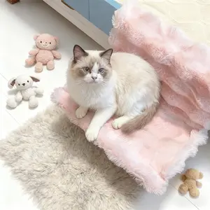 Cat Bedside Hammock, Plush Pet Sleep Bed, Detachable Washable All-Season, No Drilling Stable Installation, Suitable for Sofa/couch/bed Edge