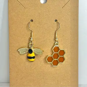 Bee and Honeycomb Earrings Bee and Honeycomb Earrings