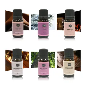 6x10ml Essential Oils for Diffusers & Candles - Cedar, Sandalwood, Bay Rum, Teak, Leather Scents 6x10ml Essential Oils for Diffusers & Candles - Cedar, Sandalwood, Bay Rum, Teak, Leather Scents