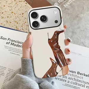 Edgy Cocktail Boot Design Phone Cover 2 in 1 Case for iPhone 17 Pro Max/16 Pro Max /15Pro Max 15/14/13/12 & Samsung S26 /S25Ultra Unique Phone Case