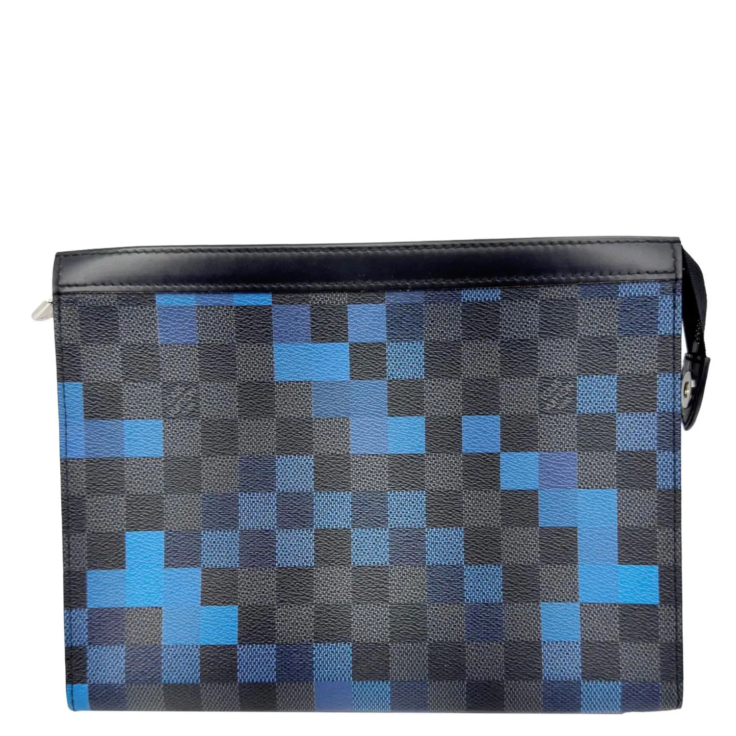 Pre-owned Louis Vuitton Graphite Pixel Canvas Toiletry Bags Toiletry 26 Pouch Blue