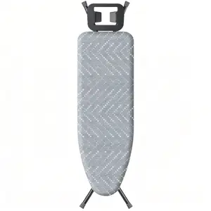 Standing Ironing Board, Foldable Laundry Iron Board, Blue Pattern Grey Cover for Home
