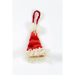 Hand Knit Tiedye Santa Hat Ornament