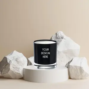 Medium Black Glossy Logo Candle Package
