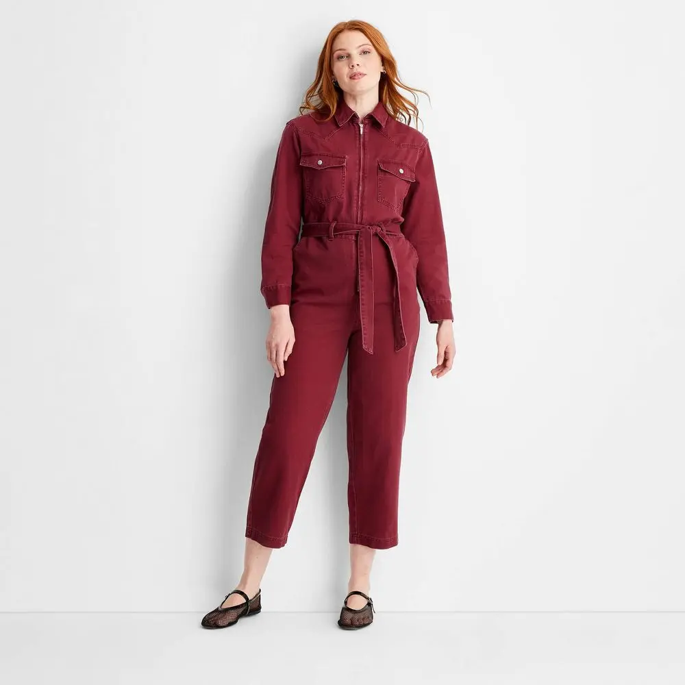 Women's Long Sleeve Zipper Jumpsuit - Future Collective