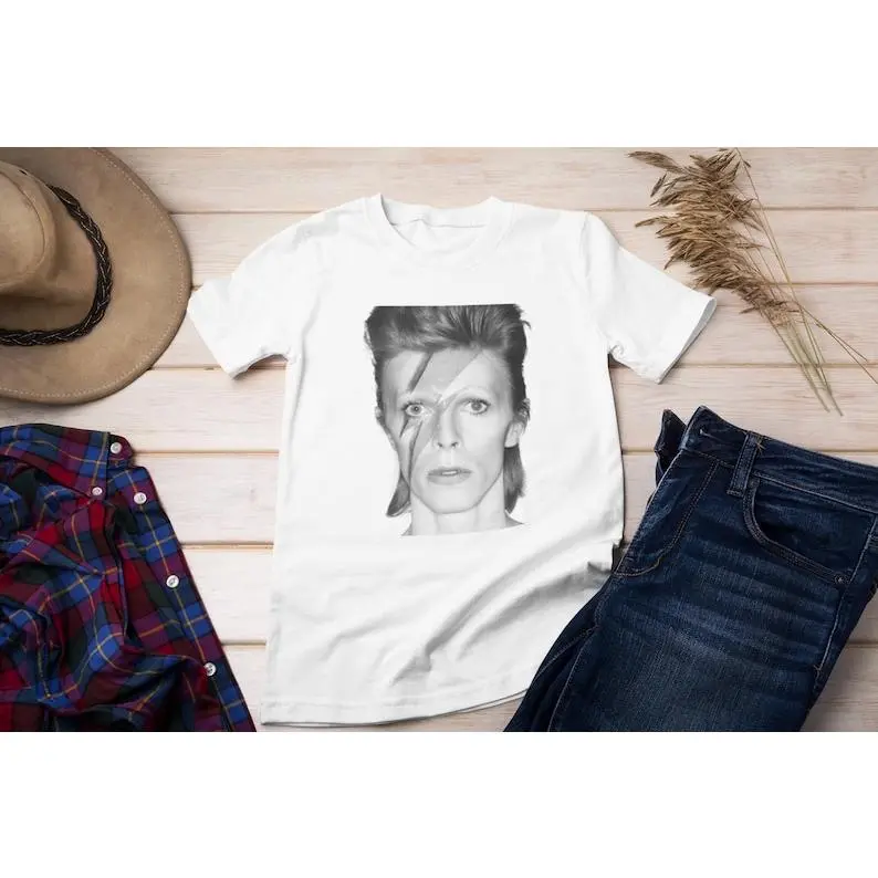 DAVD BOWIE T-shirt, David Bowie Shirts, Bowie Rock T-shirts, Rock N Roll Shirt, Rock music t-shirt, David Bowie Rebel shirt, Rebel Rebel