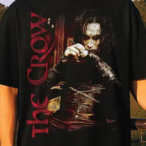 [Sale Up To 40%] The Crow 1994 T-Shirt, Vintage Graphic Tee, Eric Draven Shirt, Cult Movie Merch, Brandon Lee Retro Goth Streetwear