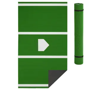Garvee 6 x 4 ft  Baseball Hitting Mat,Softball Hitting Mat with Home Plate and Anti Fade Turf for Baseball Softball Training Practice Indoor and Outdoor,Green
