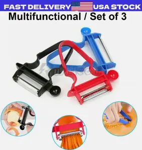 Set of 3 Magic Trio Vegetable Peeler Potato Fruit Slicer Julienne Kitchen Tool