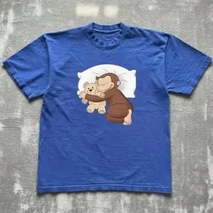 Curious George Cartoon Y2K Baby Tee, Retro 2000s Graphic Unisex Shirt