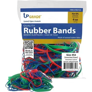 Rubber Bands, Assorted Sizes and Colors,  Supplies, Color Coding Variety Pack, 1/4 lb Bag,