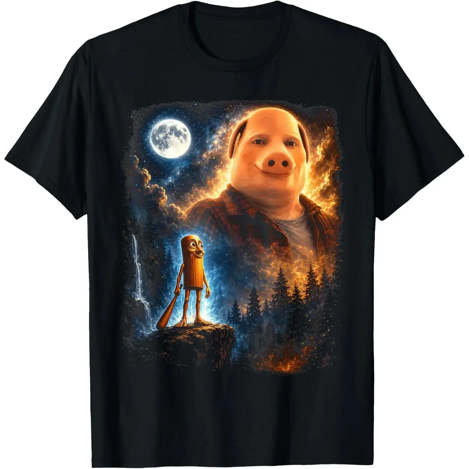 100%cotton Tung Tung Tung Sahur John Pork T-Shirt