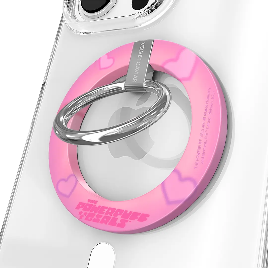 The Powerpuff Girls Airbrush Hearts MagSafe Phone Holder Grip Ring