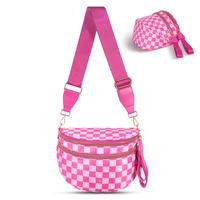 Pink & White Checkboard