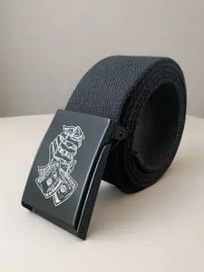 Unisex Waist Belt with Laser Cut Pattern, Detachable Buckle, Adjustable Strap, Suitable for Casual Pants and Workwear, Outdoor & Home Use