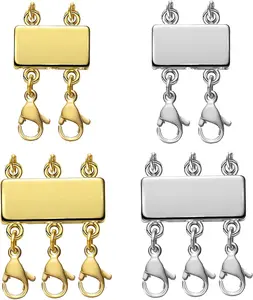 Necklace layered buckle magnetic sliding buckle necklace connector necklace separator multi strand sliding tube buckle