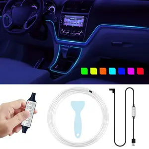 Car LED Strip Lights, USB Car Ambient Lighting with Remote Control, Car Accessories Fiber Optifc Lights