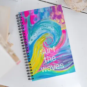 Surf the Waves - Spiral notebook