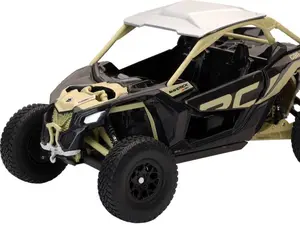 NewRay Can-Am Maverick X3 XRC Turbo – Tan – Side-by-Side Off-Road Vehicle, 1:18 Scale Model, Black 58283B