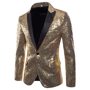 Men's Glitter Sequins Jacket, Formal Party Blazer for Wedding Party, Fashion Men's Clothing for All Seasons
