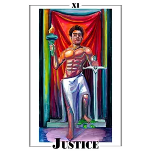 Justice Tarot Card Print