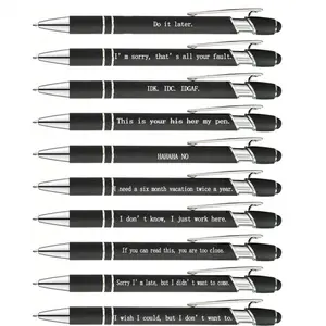 10 Pcs Sleek Premium Funny  Ballpoint Pens, Humorous Sarcastic Lines Pens, Distinctive Novelty Presents for Coworkers, Friends & Classmates, Suitable for Office Desks & School Backpacks