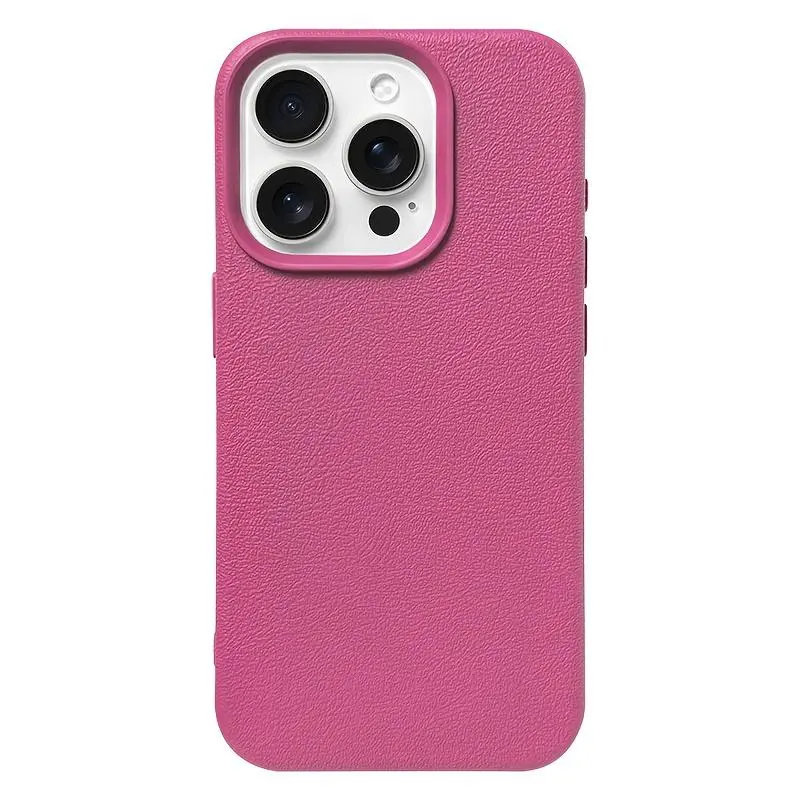Soft phone cases for  iPhone 17/16/15/14/13/12/11 Promax Pro Plus,Solid color leather texture mobile phone case, high-end anti-fall simple, suitable for men's and women's tpu case
