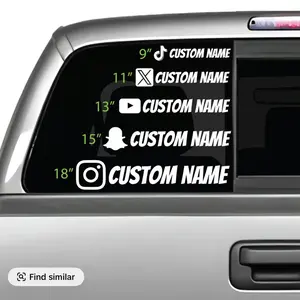 Custom social tags sticker vinyl decal