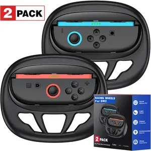 Switch 2 Steering Wheels Compatible with  Switch Joy-Con 2, 2 packs Racing Wheels for Kart World/ 8 Deluxe,Larger SL/SR Buttons,Family Use Switch 2 Game Accessories
