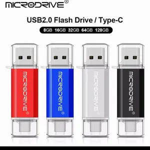 MicroDrive USB2.0 Flash Drive Type-C OTG USB Memory Stick 128GB 64GB 32GB 16GB 8GB 4GB High Speed for Type-C Devices