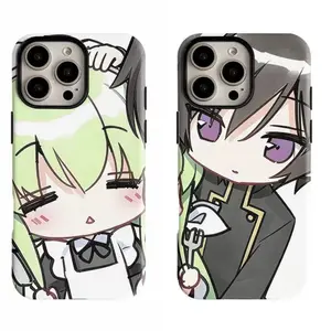Couple Anime C-Code Geass: L-Lelouch of the Rebellion Unique Artistic Design Phone Case for IPhone 17 16 15 14 13 12 11 Pro Max Plus Air Protective Shockproof Drop-proof Retro Stylish Gift
