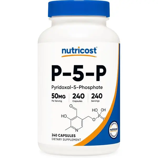 Nutricost P5P Vitamin B6 Supplement 50mg, 240 Capsules (Pyridoxal-5-Phosphate) - Vegetarian Friendly, Non-GMO, Gluten Free