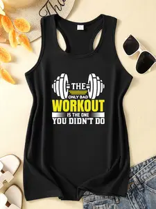 "The Only Bad Workout" Motivational Gym Tank Top