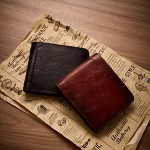Men's leather wallet, Vintage Design, RFID Anti-theft, Gift for Husband, Boyfriend and Son