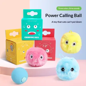 Gravity Squeaky Ball for Cats, Sound-Making Self-Entertainment Toy Ball, Mint-Infused Chew-Resistant Cat Teaser Stick, Rolling Ball for Cats