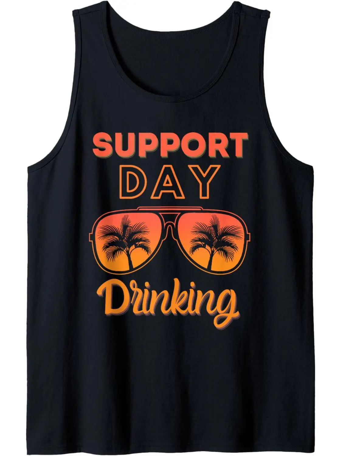 Support Day Drinking Funny Summer Beach Vacation Tank Top Crewneck Gradient