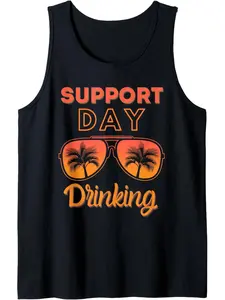 Support Day Drinking Funny Summer Beach Vacation Tank Top Crewneck Gradient