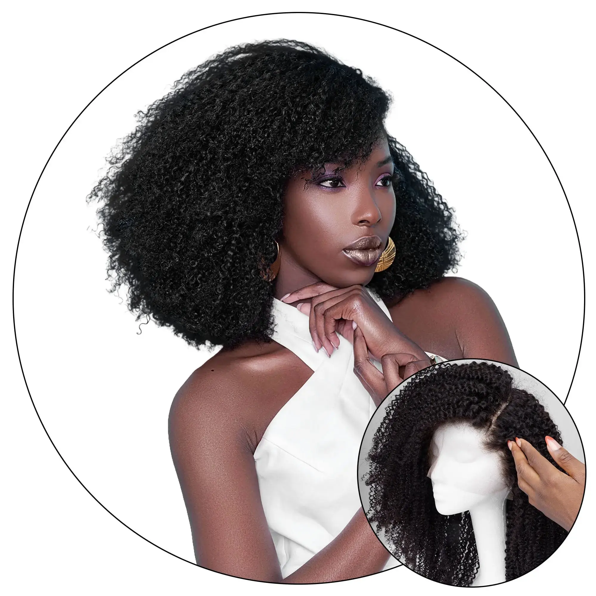 Jasmine Coil 4b 4c Lace Closure Wig – Kinky Curly Natural Texture