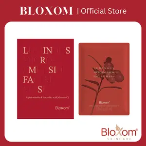 BLOXOM Luminous Micro-Emulsion Facial Mask with Hyaluronic Acid for Sensitive Skin Instant Relief & Long-Lasting Hydration Pack of 5 Moisturizer Moisture