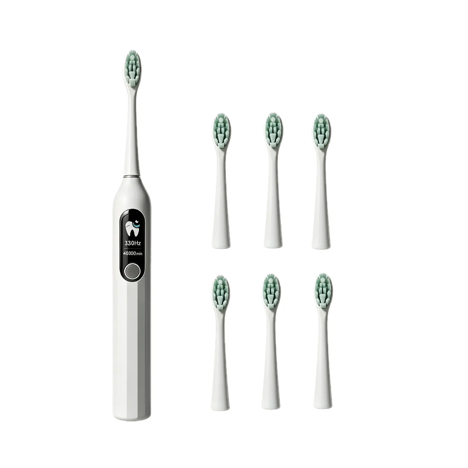 Y20  Sonic Electric Toothbrush for Adults - Rechargeable with 6 Brush Heads, Smart Display, IPX7 Waterproof, 40000 VPM, FDA Cleared Toothbrush
